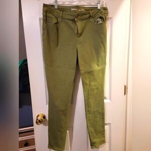 Old Navy Rockstar mid-rise olive skinny jeans